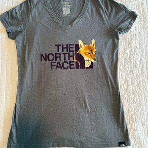 The North Face Gray Fitted Short Sleeve Tee